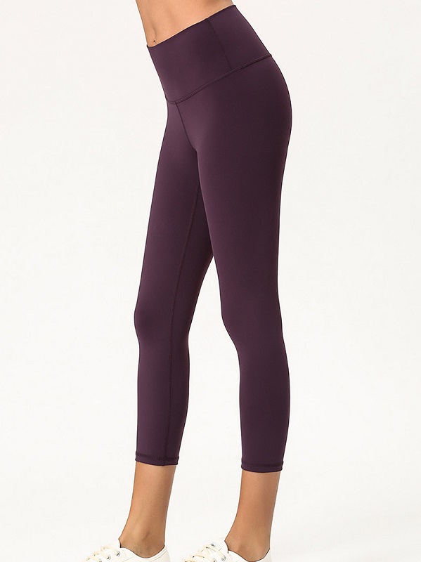 Solid Color Skinny Cropped Legging For Yoga - Image 8
