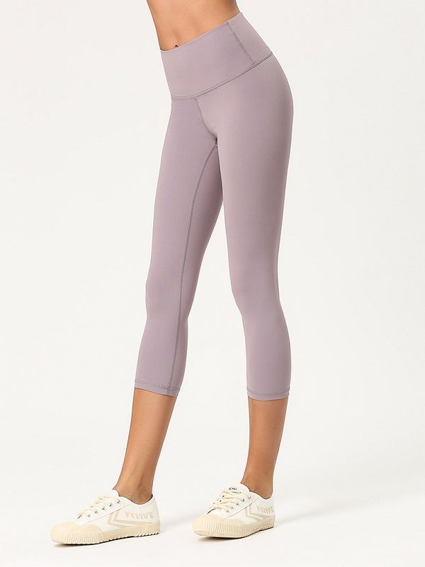 Hot Sale Solid High Waist Skinny Cropped Legging For Yoga - TD Mercado