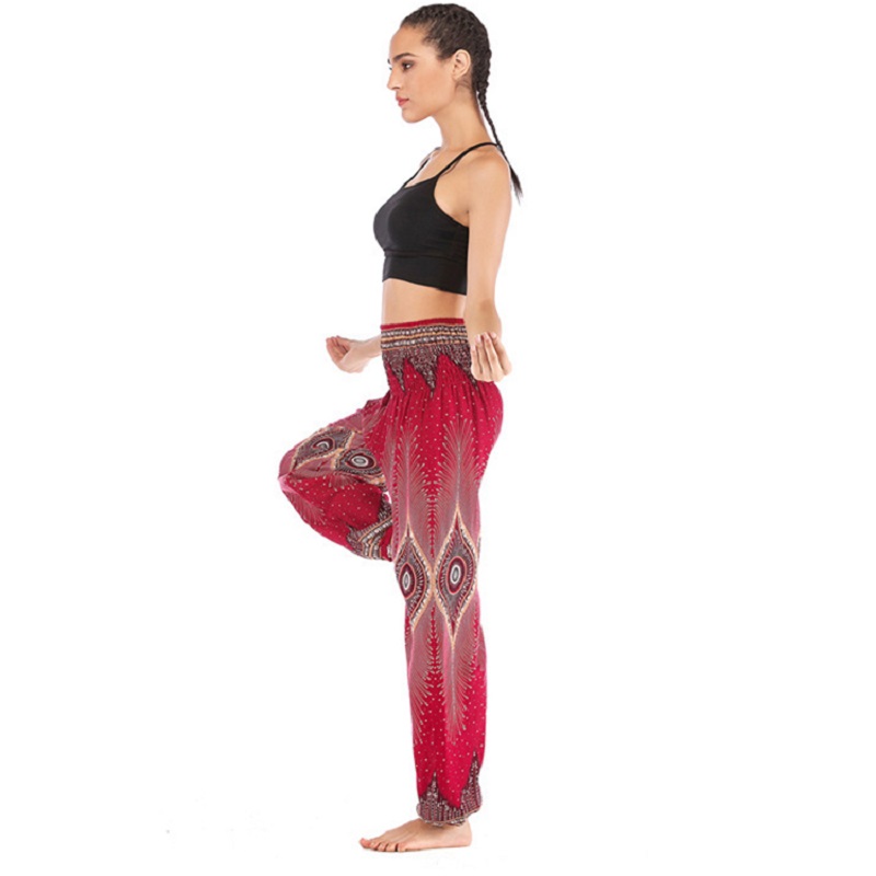 National Print High Waist Lantern Yoga Pants - Image 7