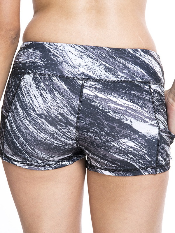 Printed High Waist Quick Drying Short Yoga Pants - Image 12