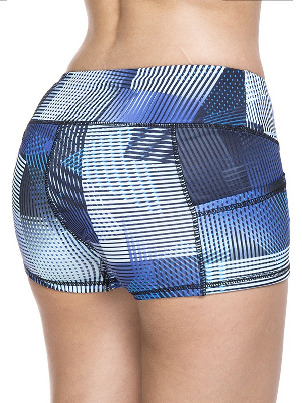 Printed High Waist Quick Drying Short Yoga Pants - Image 9