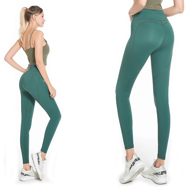Solid Color Butt Lifter High Waist Sports Leggings