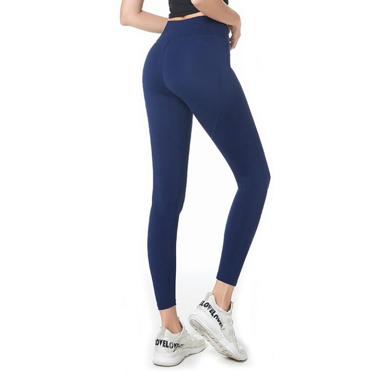 Solid Color Butt Lifter High Waist Sports Leggings - TD Mercado