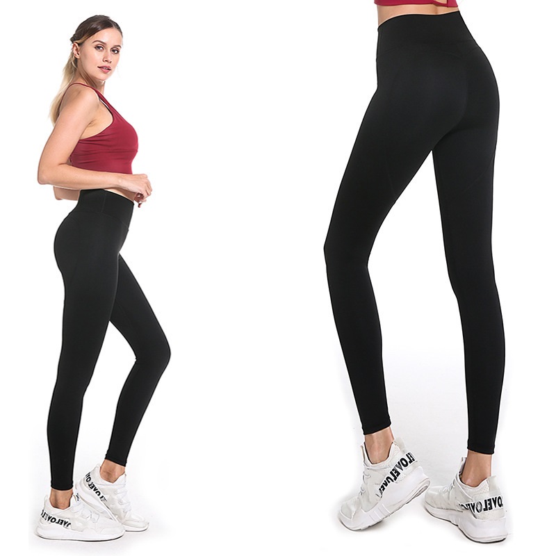 Solid Color Butt Lifter High Waist Sports Leggings - Image 5