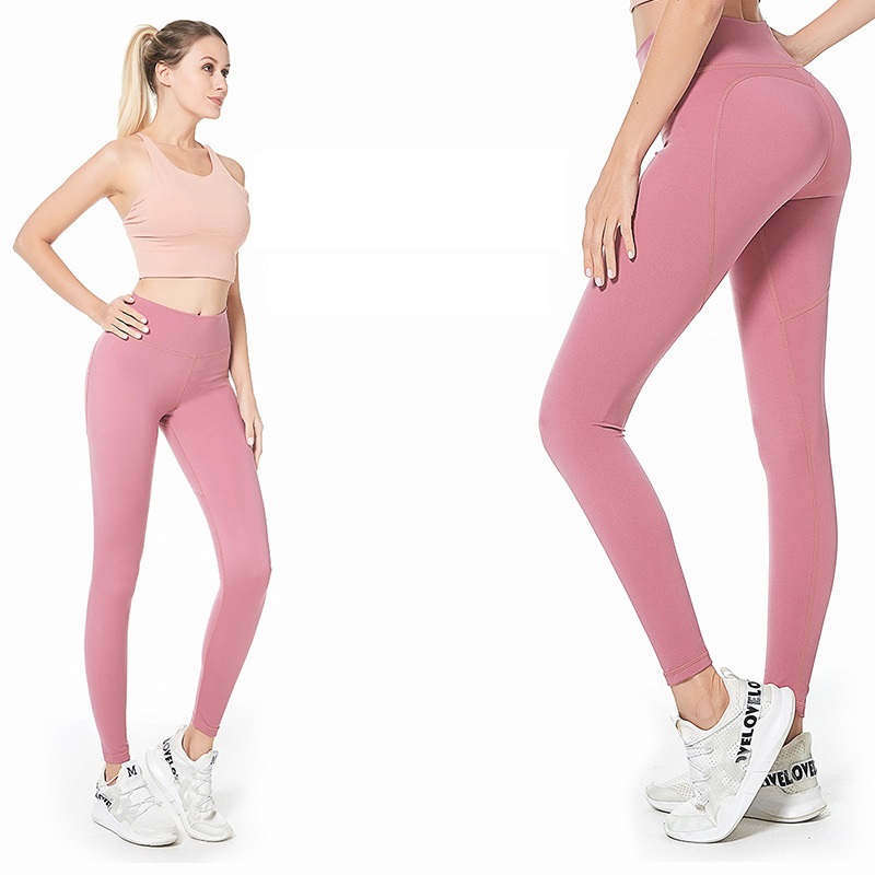 Solid Color Butt Lifter High Waist Sports Leggings - Image 8