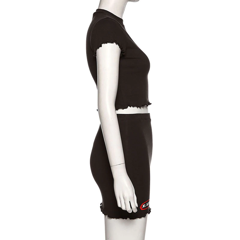 Clubwear Printed Crop Top Two Piece Skirt Set - Image 6