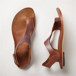 Diagonally Designed Sandals - Open Heels and Toes