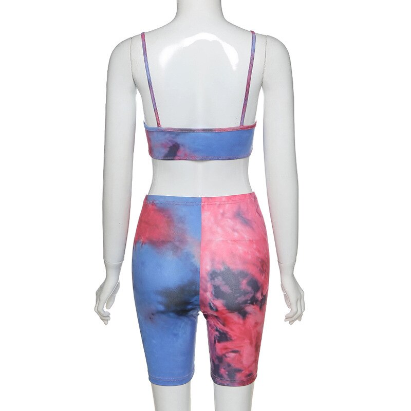 Hollow Out Crop Sleeveless Fitness Shorts Set - Image 7