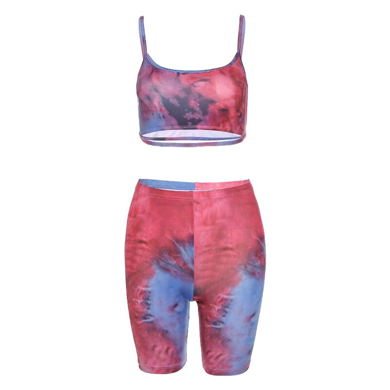 Hollow Out Crop Sleeveless Fitness Shorts Set - Image 8