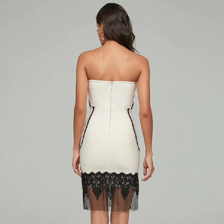 Sexy Lace Strapless Sleeveless Bodycon Dress – TD Mercado