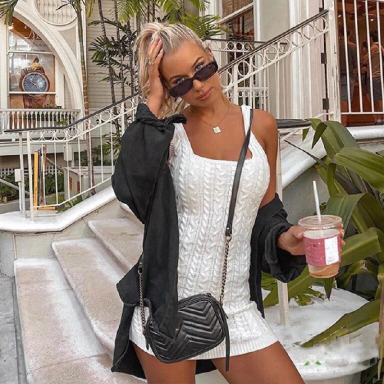 Sexy Spaghetti Strap Sleeveless Bodycon Mini Dress - TD Mercado