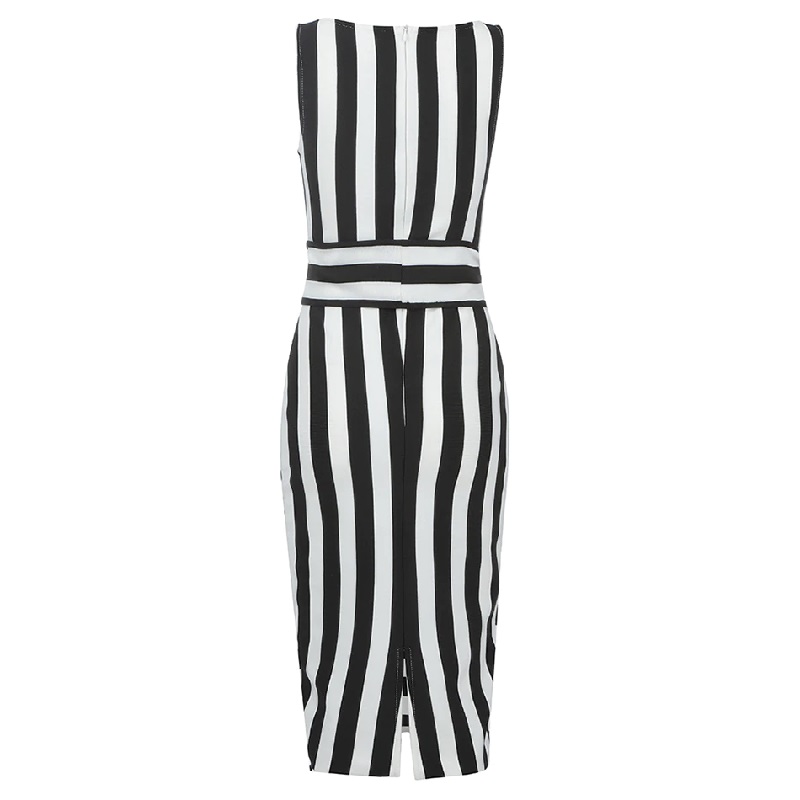 Sexy Spaghetti Striped Bandage Mini Dress - Image 5