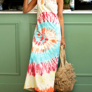 Sleeveless Tie Dye Maxi Dress