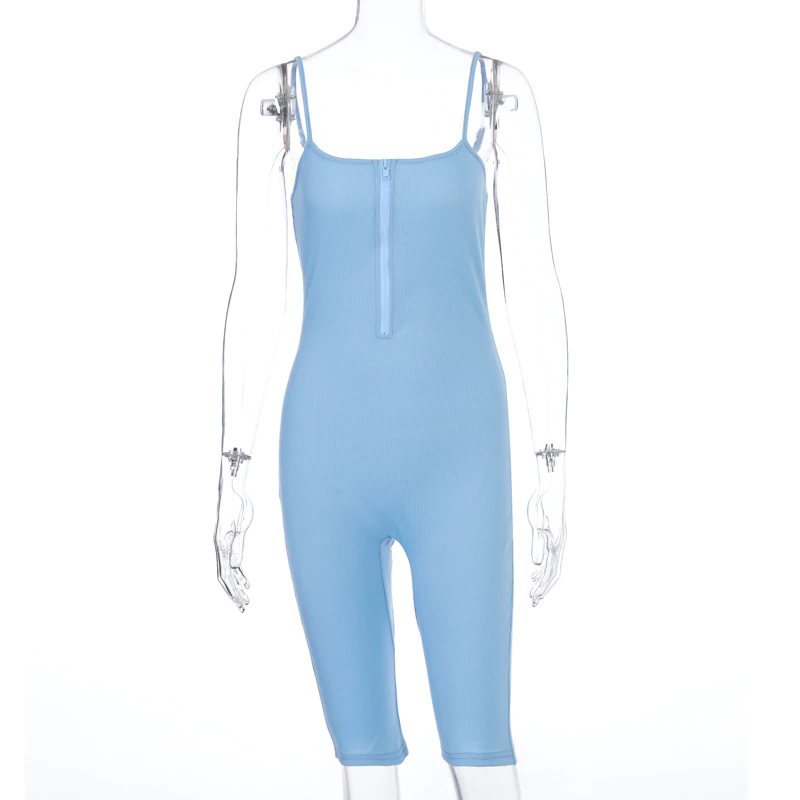 Sleeveless Zipped Sexy Bodycon Playsuit - Image 30