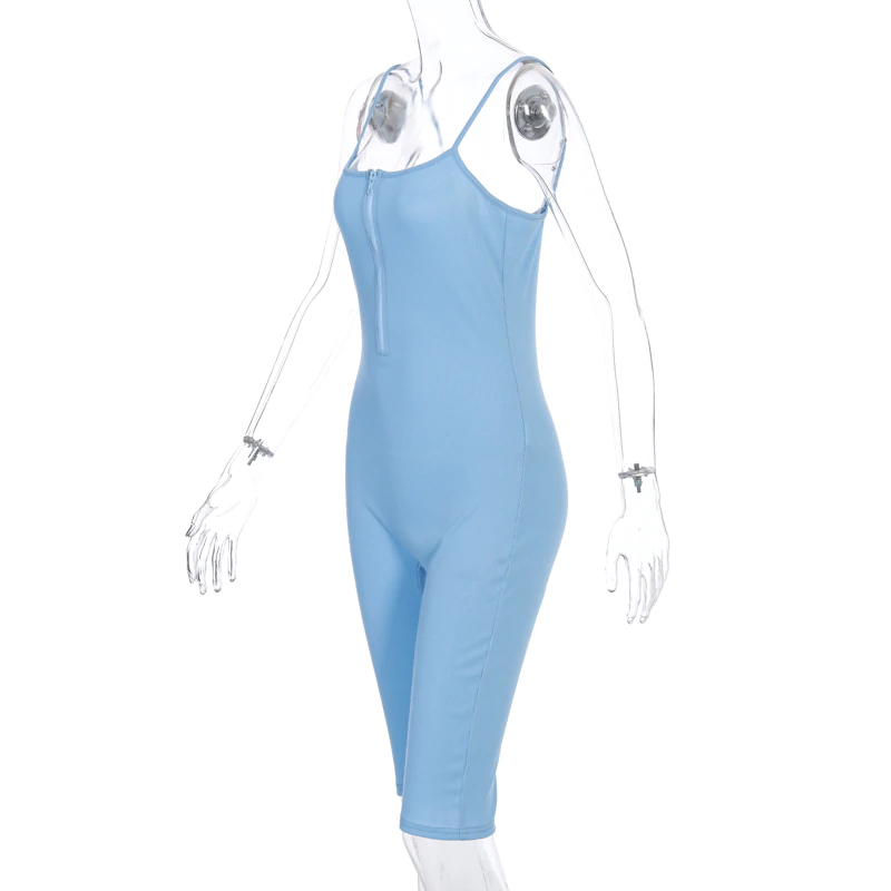 Sleeveless Zipped Sexy Bodycon Playsuit - Image 31