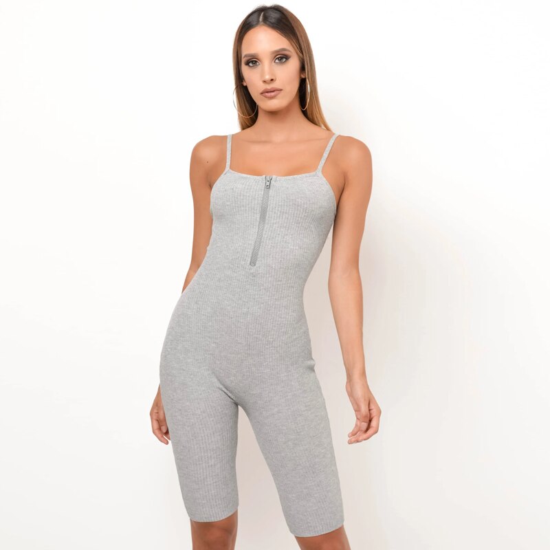 Sleeveless Zipped Sexy Bodycon Playsuit - Image 15