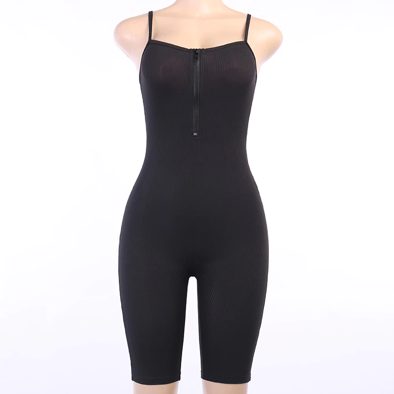 Sleeveless Zipped Sexy Bodycon Playsuit - Image 23