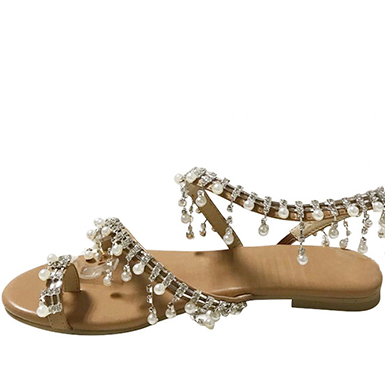 Beaded Wrapped Sandals with Open Toes and Heels - Image 3