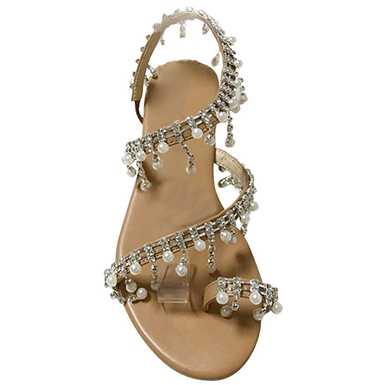Beaded Wrapped Sandals with Open Toes and Heels - Image 4