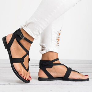 Diamond-Design Sandals - Ankle Straps