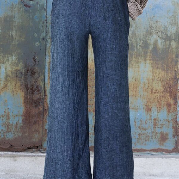 wide leg elastic waist pants