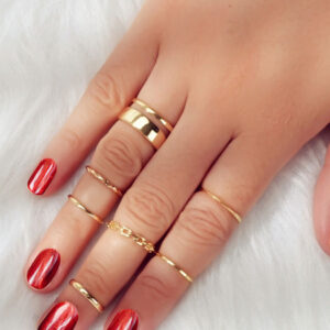 Rings Set Finger Jewelry 7 Piece Jewelry