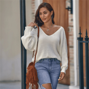 Batwing Sleeve Oversized Casual Solid Sweaters
