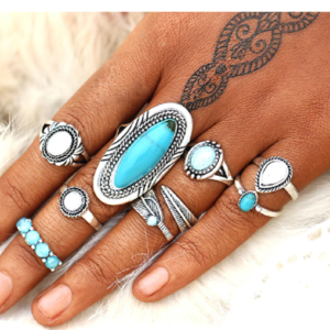 Bohemian Antique Knuckle Shield Rings