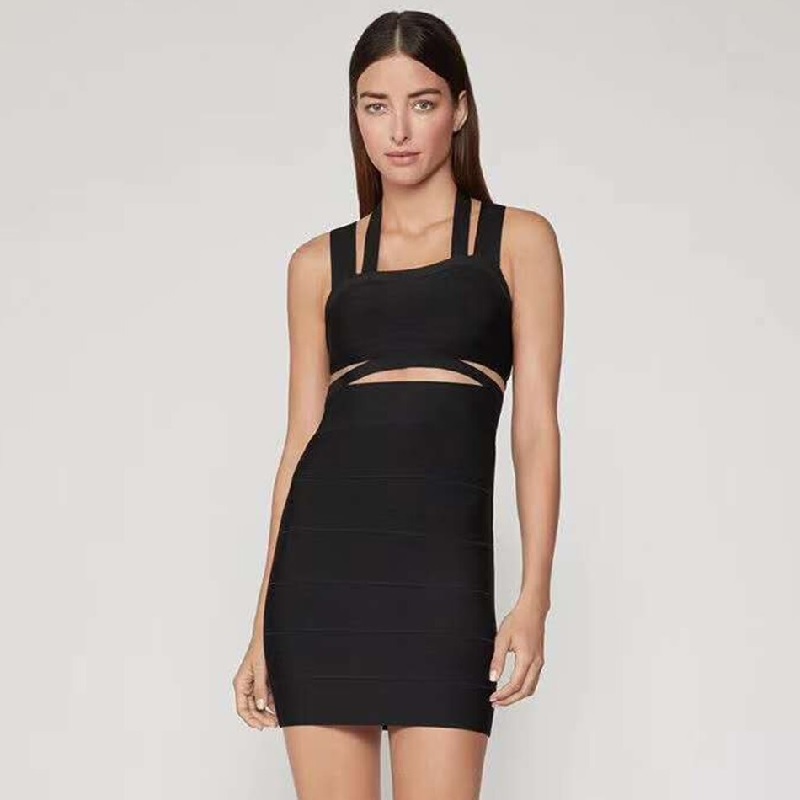 Halter Spaghetti Strap Hollow Out Evening Party Dress - Image 2