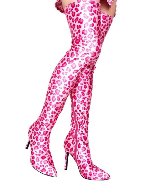 Knee Pointed Toe High Heels Stiletto Heel Boots - Image 5