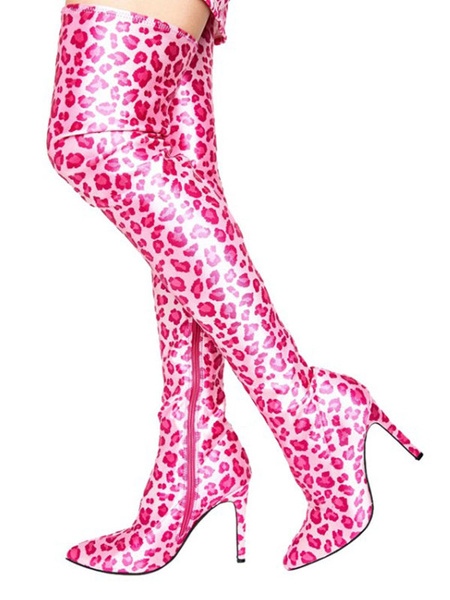 Knee Pointed Toe High Heels Stiletto Heel Boots - Image 8