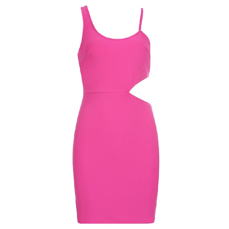 Sexy Runway Spaghetti Strap Hollow Out Party Mini Bandage Dress - TD ...