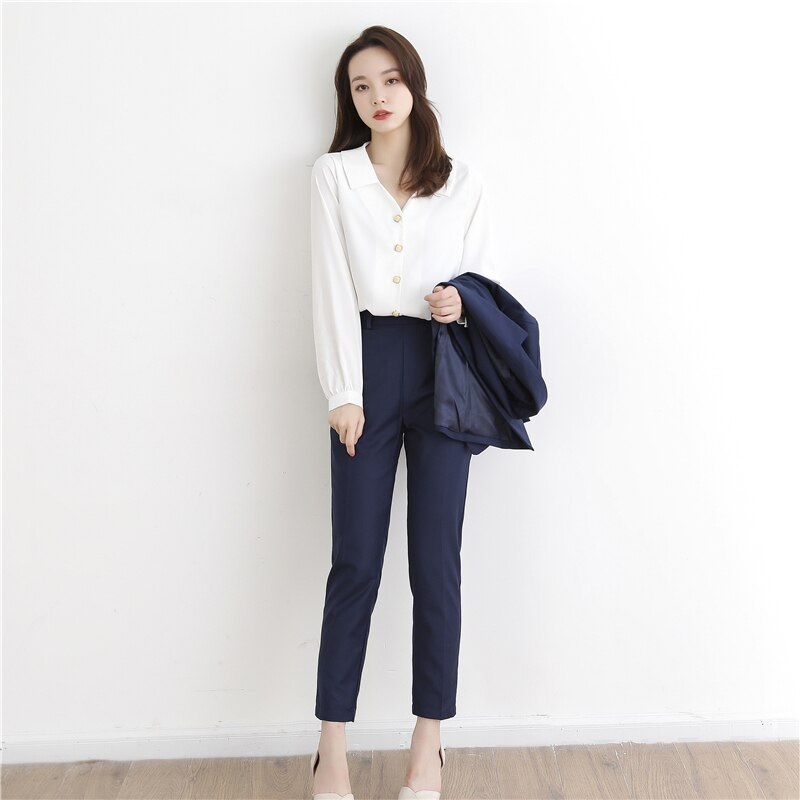 Fashion Casual Turndown Collar Button Pants Sets - Image 4