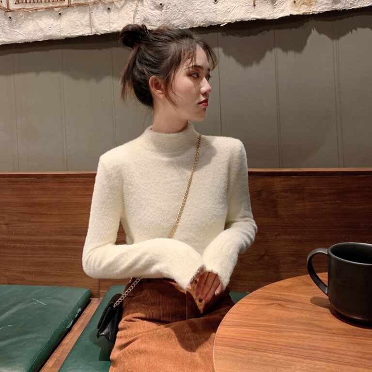 Long sleeve Solid Knitted Korean academic style Sweater – TD Mercado