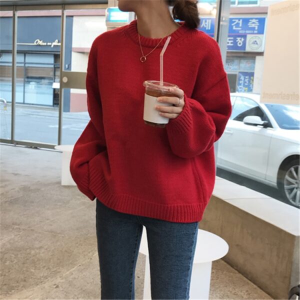 Pullovers Minimalist Solid Knitted Elegant Jumpers Sweater - TD Mercado