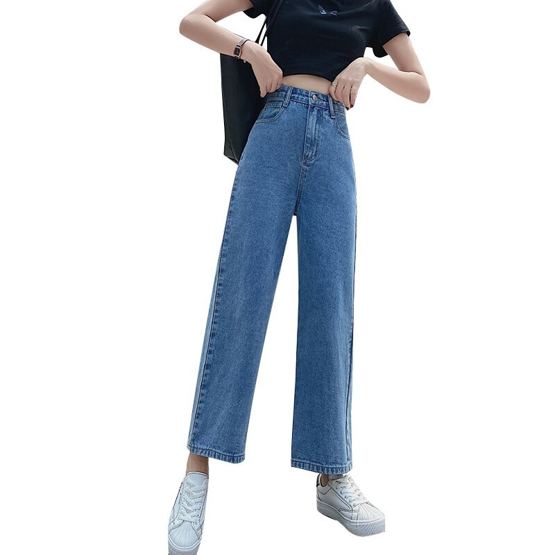 Solid Casual Fashion High Waist Straight Loose Pants - TD Mercado