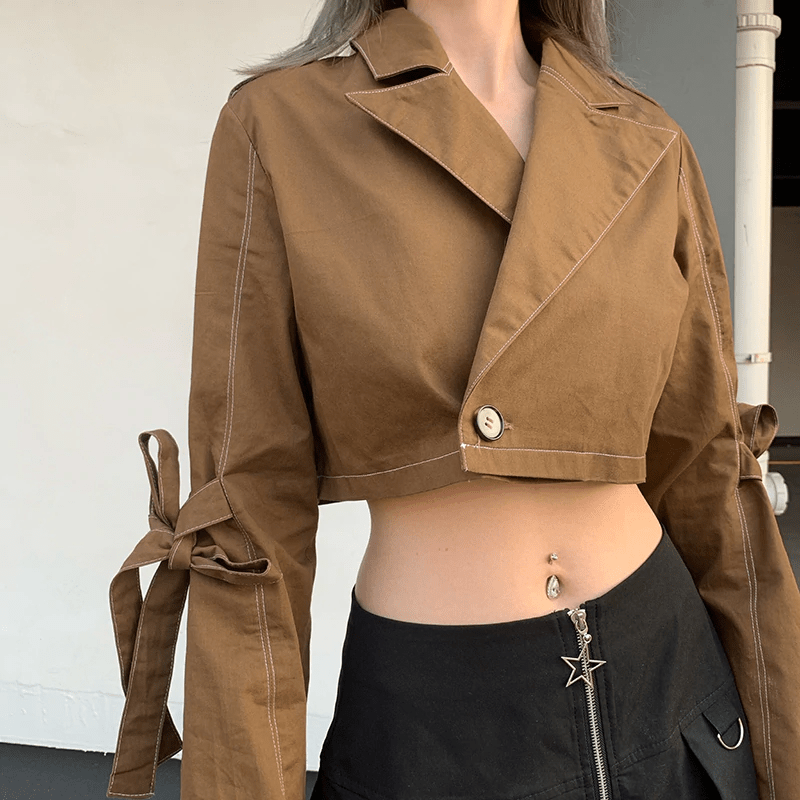 Turn-down Collar Outfit Gothic Punk Jackets