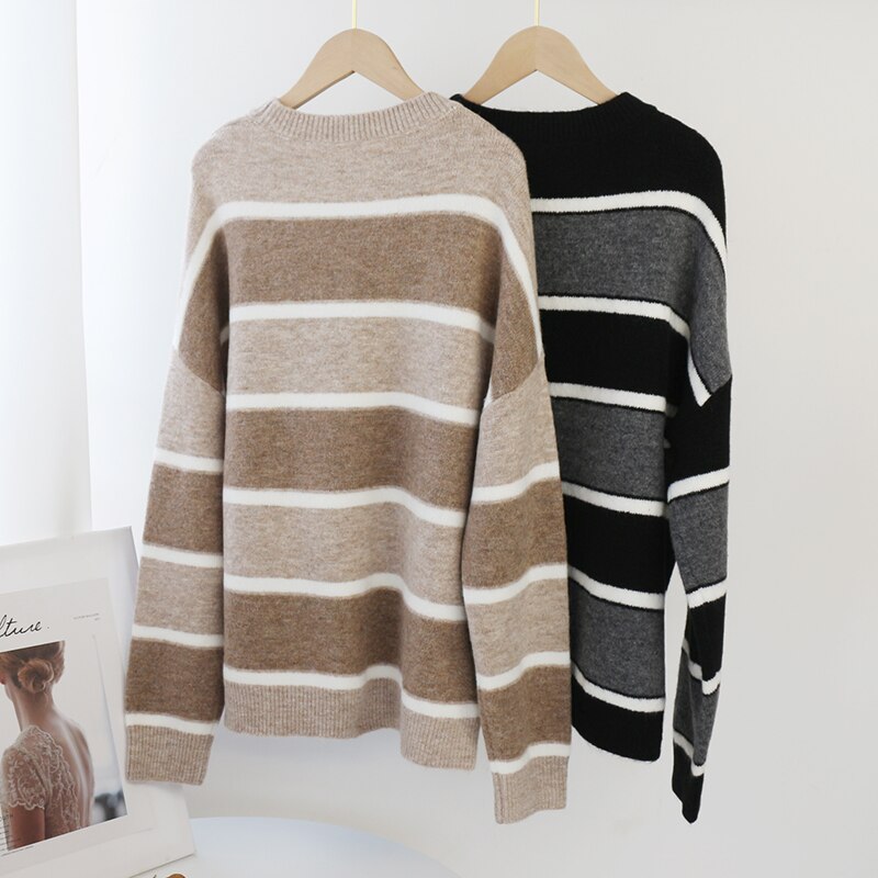 Batwing Long Sleeve Soft Knitted Sweater - Image 2