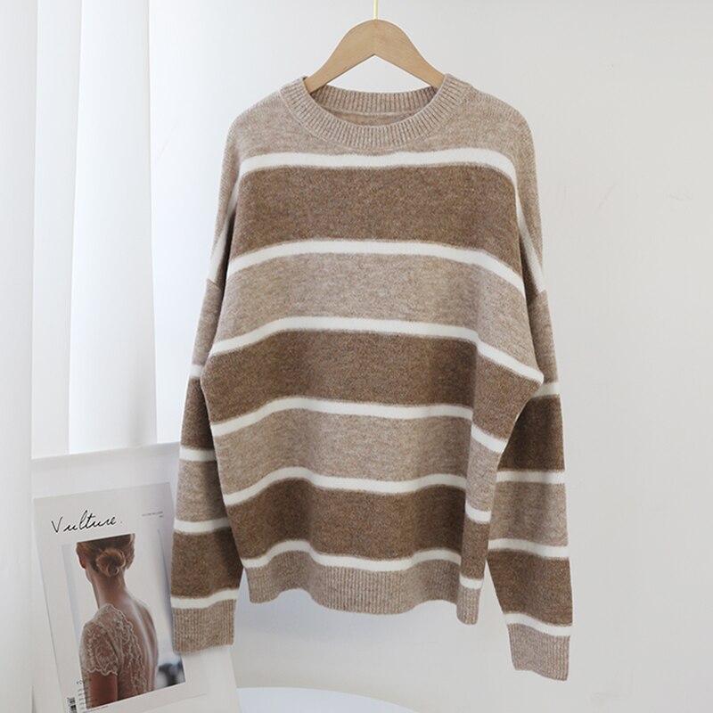 Batwing Long Sleeve Soft Knitted Sweater - Image 3