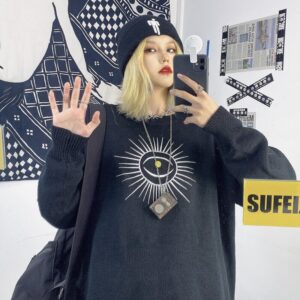 New Loose Pullover Round Neck Knit Sweater