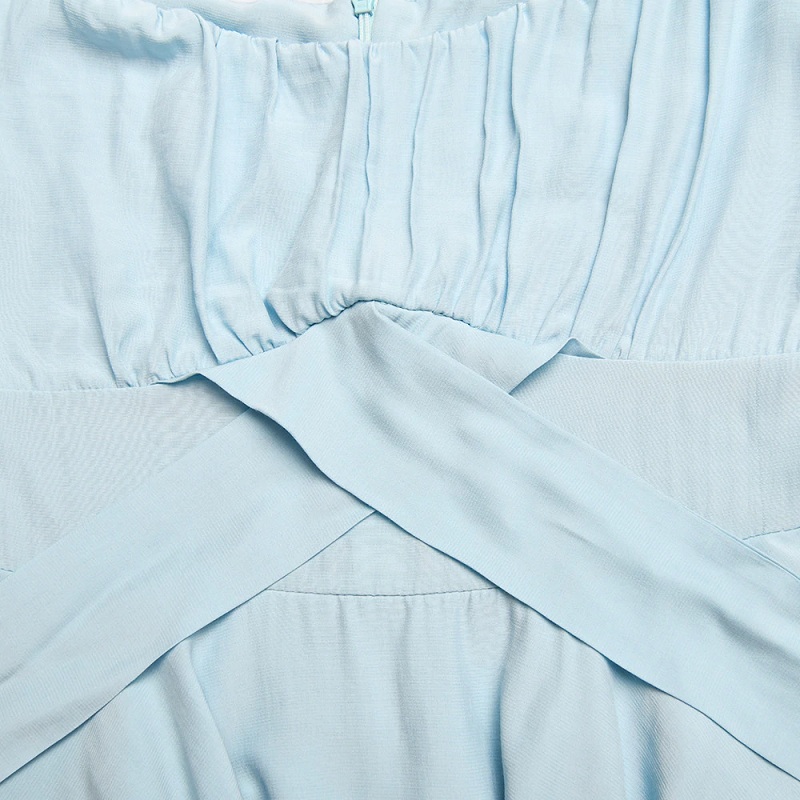 Casual Solid Color Slim Fit A-line Ruffles Dresses - TD Mercado