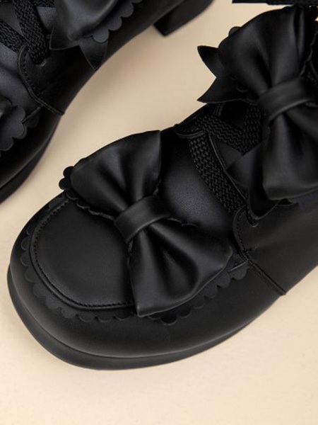 Sweet Bows Heart Buckle Round Toe Lolita Shoes - Image 4