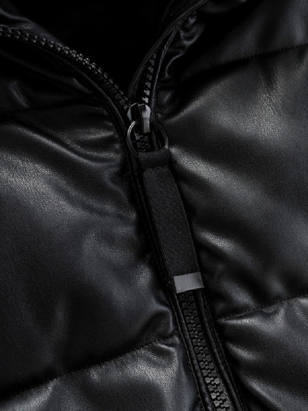 Puffer Hooded Long Sleeve Quilted Coat - Image 4