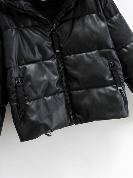 Puffer Hooded Long Sleeve Quilted Coat - Image 6