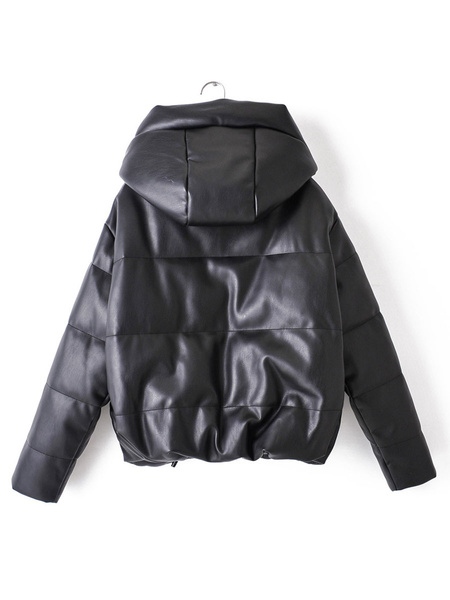 Puffer Hooded Long Sleeve Quilted Coat - Image 8