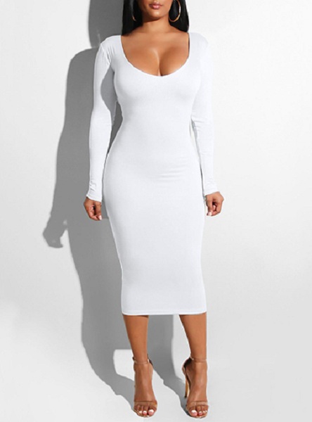 Scoop Front and Back Cut Out Bodycon Dress - Image 5