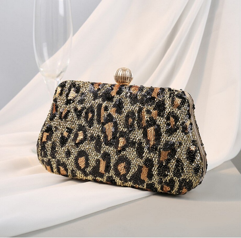 Casual Pearl Beaded Shoulder Bag Metal Cage Clutches Handbags - Image 2