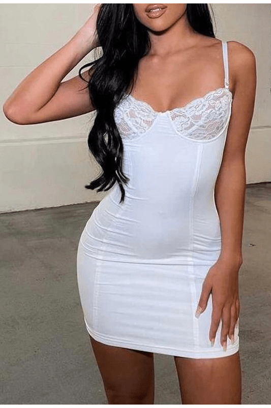 Sexy lace embroidery stitching dress - Image 5