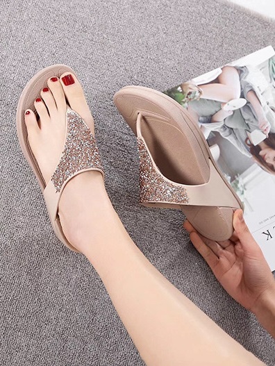 Anti-slip Rhinestone Slipper Shoes