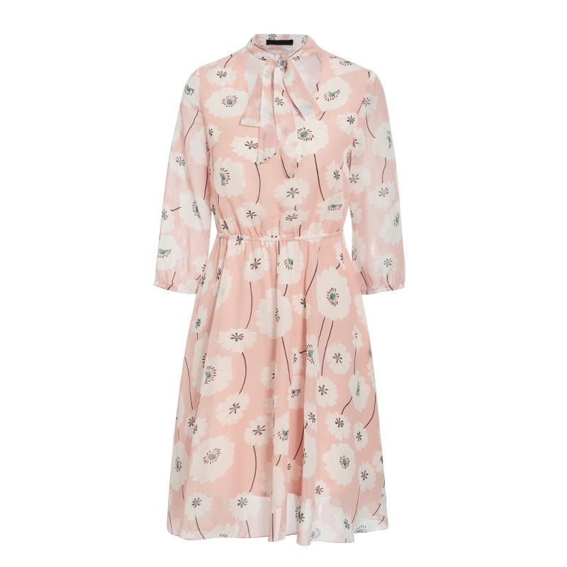 Casual Long Sleeve Floral Print Party Dress - Image 3